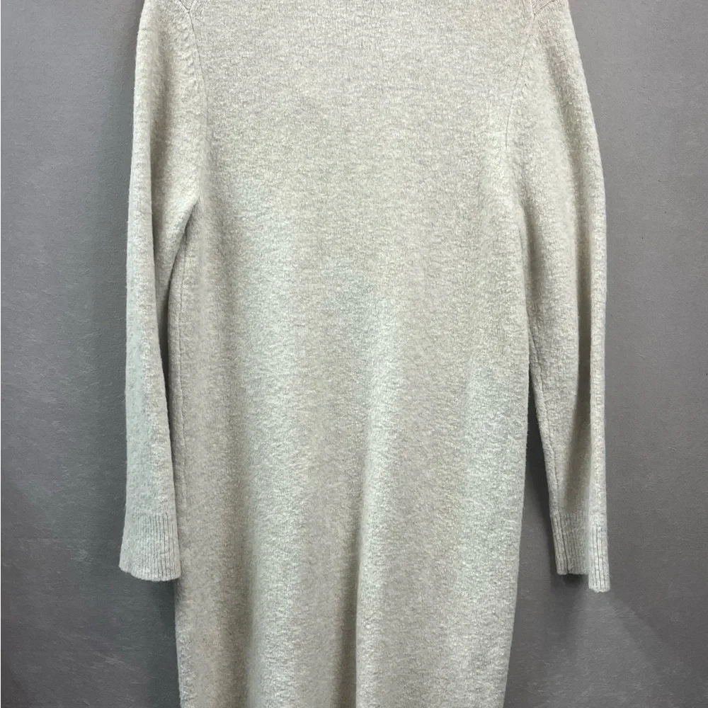 Ann Taylor Factory Beige Lace-Up Sweater Dress Knit Tunic Size L - Picture 6 of 10